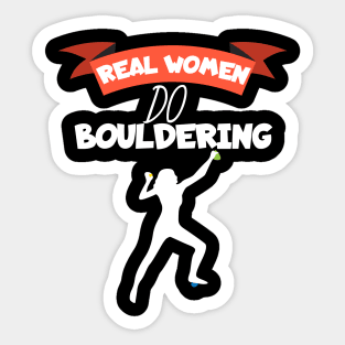 Real women do bouldering Sticker